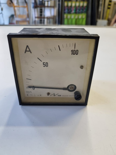 Reloj Medidor  Amperimetro Industrial 100a Antiguo Marca Ten