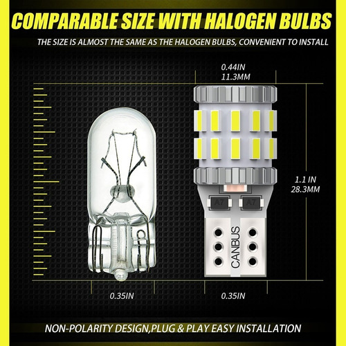 Imagen 5 de 8 de Led T10 3014 Canbus Free Lampara Auto Moto Posicion 21import