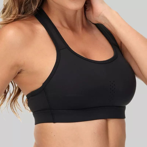 Yevo Bra Push Up Negro Para Deporte Tela Respirable Mujer