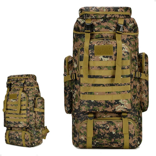 Mochila Tática Lorben Camuflada Militar Aventura 80 Litros Cor Verde-escuro Desenho Do Tecido Camuflado