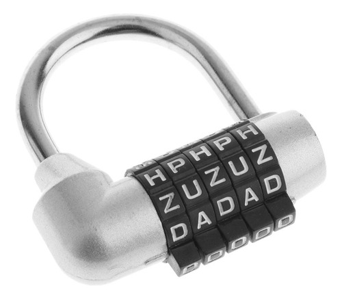 2x Contraseña De Bloqueo De Aleación De Zinc De 5 Letras