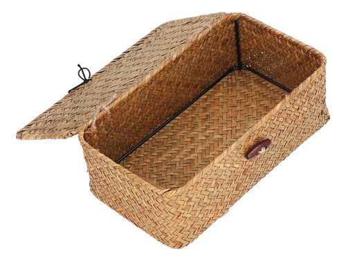 Caja De Almacenamiento Tejida, Cesta De Hierba Marina Natura