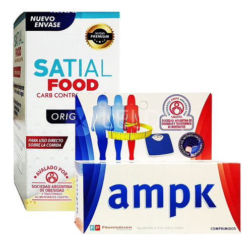 Imagen 2 de 2 de Kit Ampk Y Satial 30cp Adelgazante Quema Grasa 2unidades