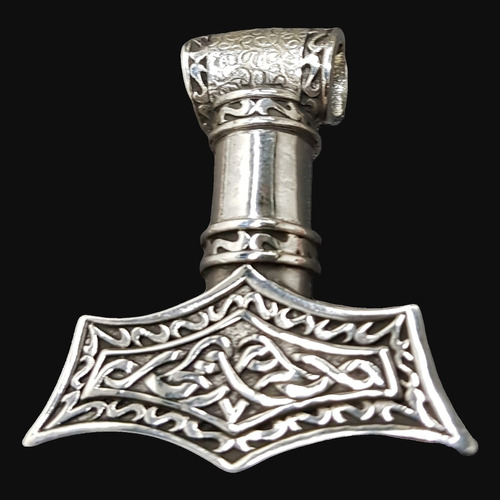 Mjolnir Martillo Thor Vikingo En Plata 5 Cm 28 Gr Art 699