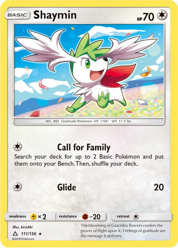 Cartas Pokemon Shaymin 111/156 Reverse S&m Ultra Prism Upr