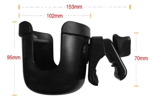 Black J4037 Baby Stroller Bottle Holder
