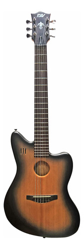 Iyv Guitarra Semiacustica Ijc-300 De 6 Cuerdas Con Cuerpo Hu