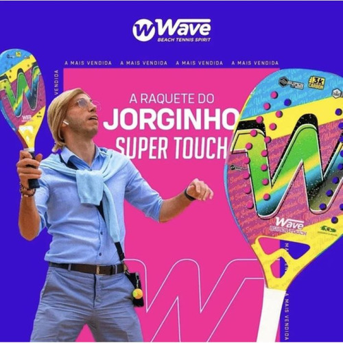 Raquete De Beach Tennis Wave Super Spin Com Capa