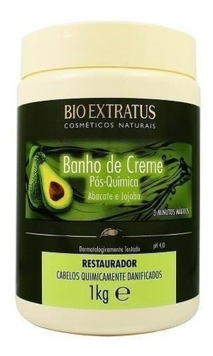 Banho De Creme Pós Química Abacate Jojoba 1kg  Bio Extratus