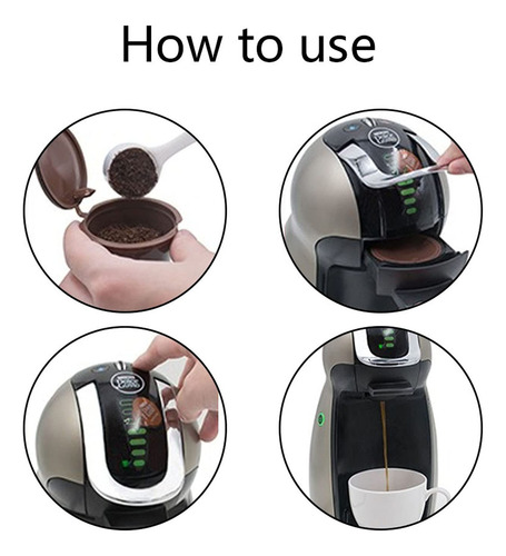 Café Recargable Reutilizable 5 Piezas Juego De Filtros De
