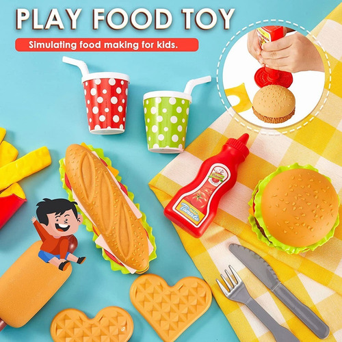 Juguetes Comida Set Hamburguesa Accesorios Cocina Alimentos
