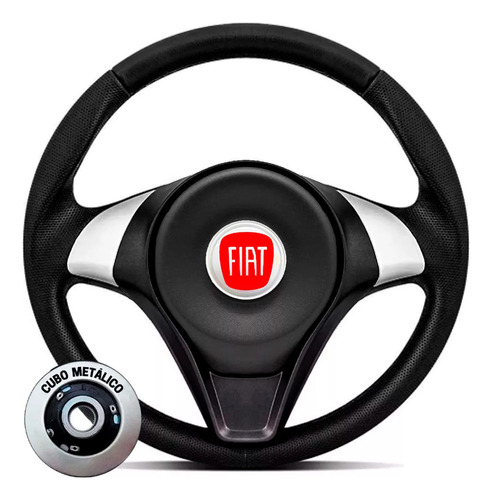 Volante Fiat Grand Siena 2012 2013 2014 2015 16 Logo Preto