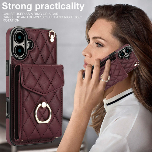 Funda De Piel De Primera Calidad Para Samsung S21 Fe 5g Con Correa Cruzada, Soporte Con Forma De Anillo, Tarjetero