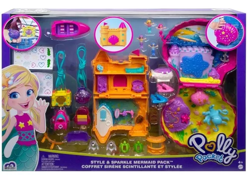 Polly Pocket Style Sparkle Mermaid Pack Sirenas