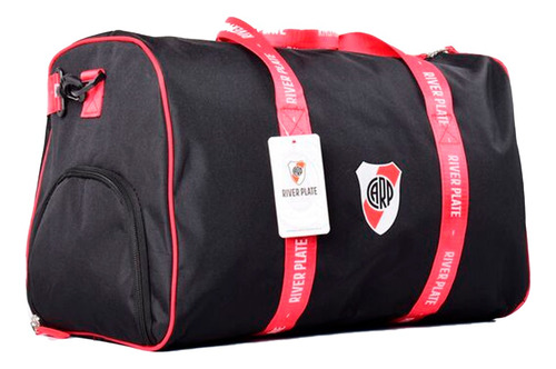 Bolso River Plate Deportivo Gimnasio Futbol Reforzado Grande Color Negro/rojo