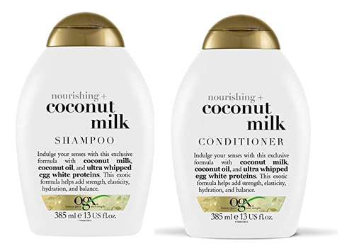 Ogx Nutritiva Leche De Coco Champ&uacute; Y Acondicionador .