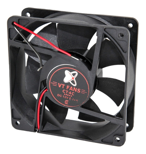 Cooler Turbina 12v Buje 120x120x38 Mm 4 Pug 2 Cable Vt Htec