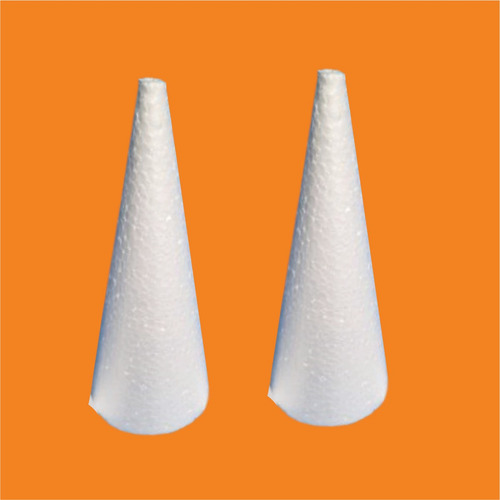 Cone Em Isopor 20cm Kit Com 2 Unidades