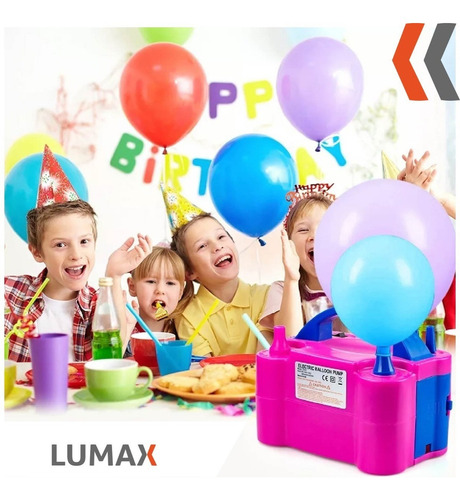 Bomba Electrica Doble Infla Globos Compresor Para Cumpleaños