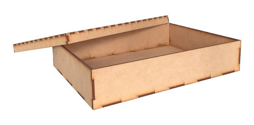 25 Caja De Mdf 30 X 22 X 6 Cm Con Tapa Tipo Zapato