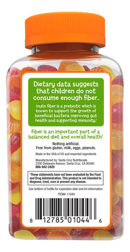 Fiber Advance Fibra P/ La Salud Digestiva De Los Niños 60pz Frutas