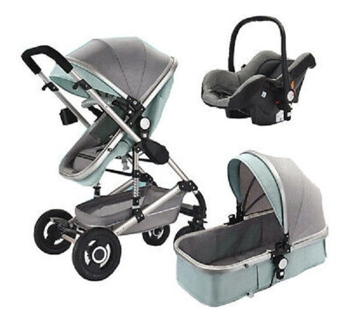Imagen 1 de 1 de 3 In 1 Baby Stroller Luxury Pushchair Foldable Bassinet Car 