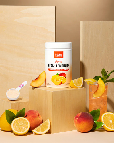 Skinny Iced Lemonade Peach Bella All Natural Bebida Fresca