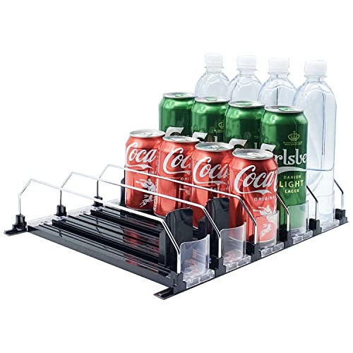Drink Organizer For Fridge - Soda Dispenser Display Wit...