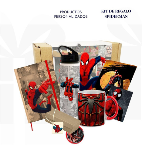 Caja De Regalo Hombre Araña / Spiderman / Taza Hombre Araña