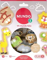 Comprar Muñecos Madera 12 Animales Salvajes Juegos Didacticos Niños