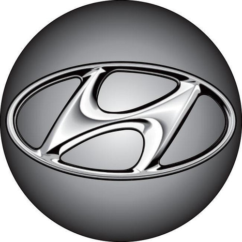 Emblema Calota 48mm Hyundai Degrade (4 Un)