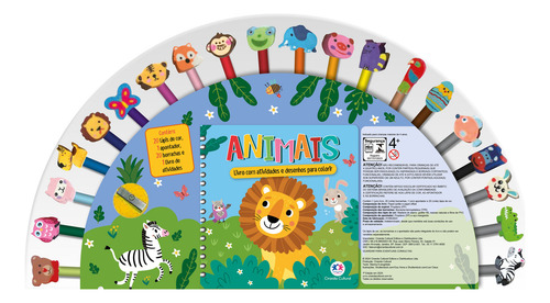 Livro Animais - Livro Com Atividades E Desenhos Para Colorir