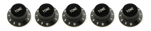 Kit Com 5 Knobs Tone Preto P/ Guitarra