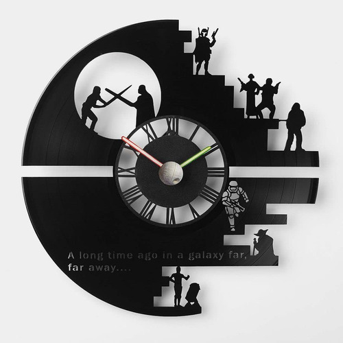 Aroundthetime Darth Clock, Vinyl Record Wall Clock, Merchand