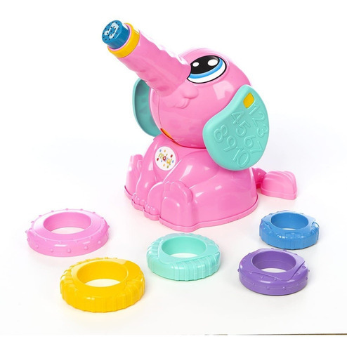 Brinquedo Empilhar Infantil Com Som Edufante Maral Sortido Cor Colorido