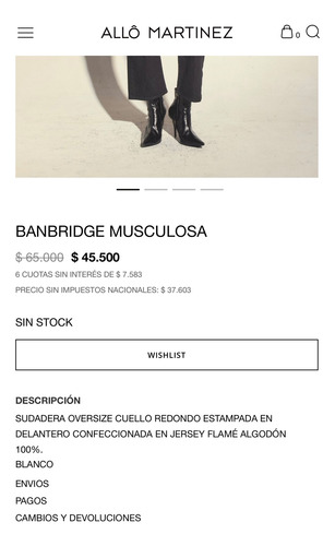 Remera Allo Martínez Sin Mangas Bandbridge T44