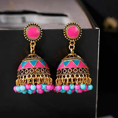 Aretes Mujer Estilo Turco Largos Dama Piercing Colgantes
