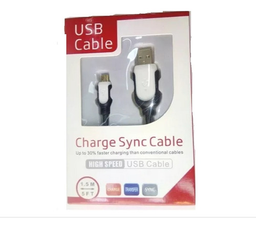 Cable Usb - Tipo Cordel 1,5mts Micro Usb