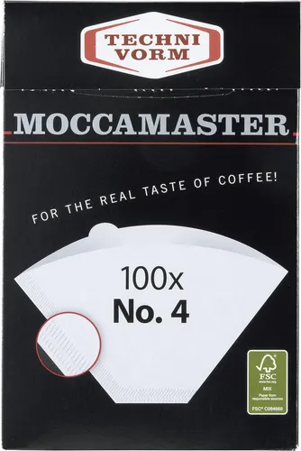 Filtros De Papel Blanco Technivorm Moccamaster #4, 100 Unida