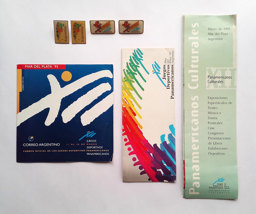 Folletos Y Pines Xii Juegos Deportivos Panamericanos Mdp '95 (Usado)