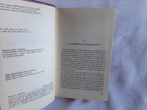 Imagen 2 de 3 de Memorias De Ultratumba - Francois Rene De Chateaubriand