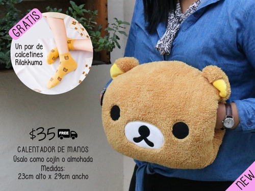 Imagen 3 de 3 de Rilakkuma Kawaii Peluche Organizador Medias Cojin