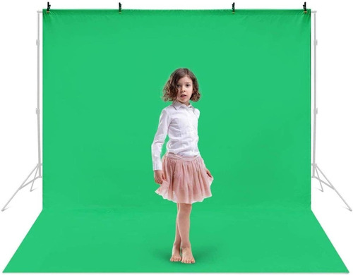 Imagen 1 de 8 de Fondo Verde De Fotografia Con Ganchos (no Incluye Parales)