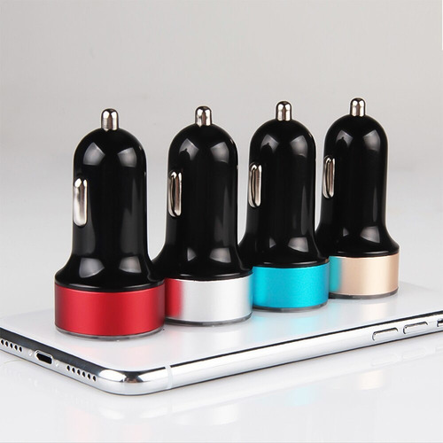 Cargador De Coche Led Display Voltímetro Dual Usb Cargador D