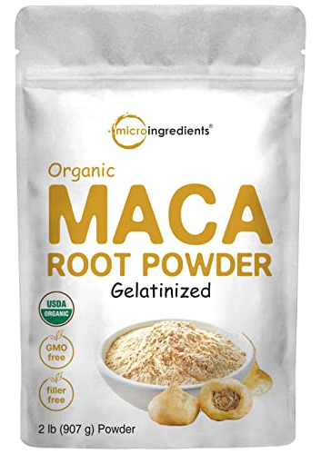 Pura Maca Orgánica, 1 Libra, Gelatinizada Para Una Mejor Abs