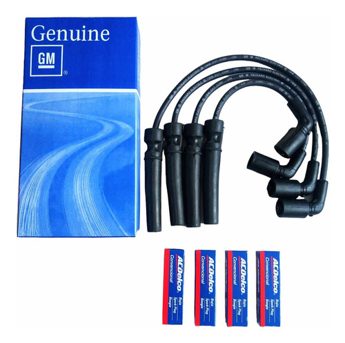 Kit Cables Y Bujías Chevrolet Aveo 1.6l  2007-2008-2009