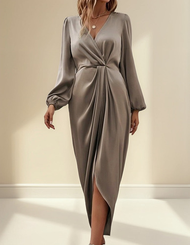 Vestido Importado De Saten - Moers