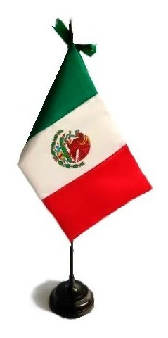 Bandera De México Para Mesa En Raso Doble Sublimación
