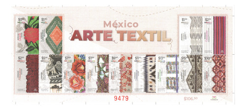 México Hoja Seria Arte Textil 2023