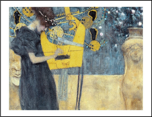 Lamina Fine Art Musica Gustav Klimt 70x56 M Y C Arte